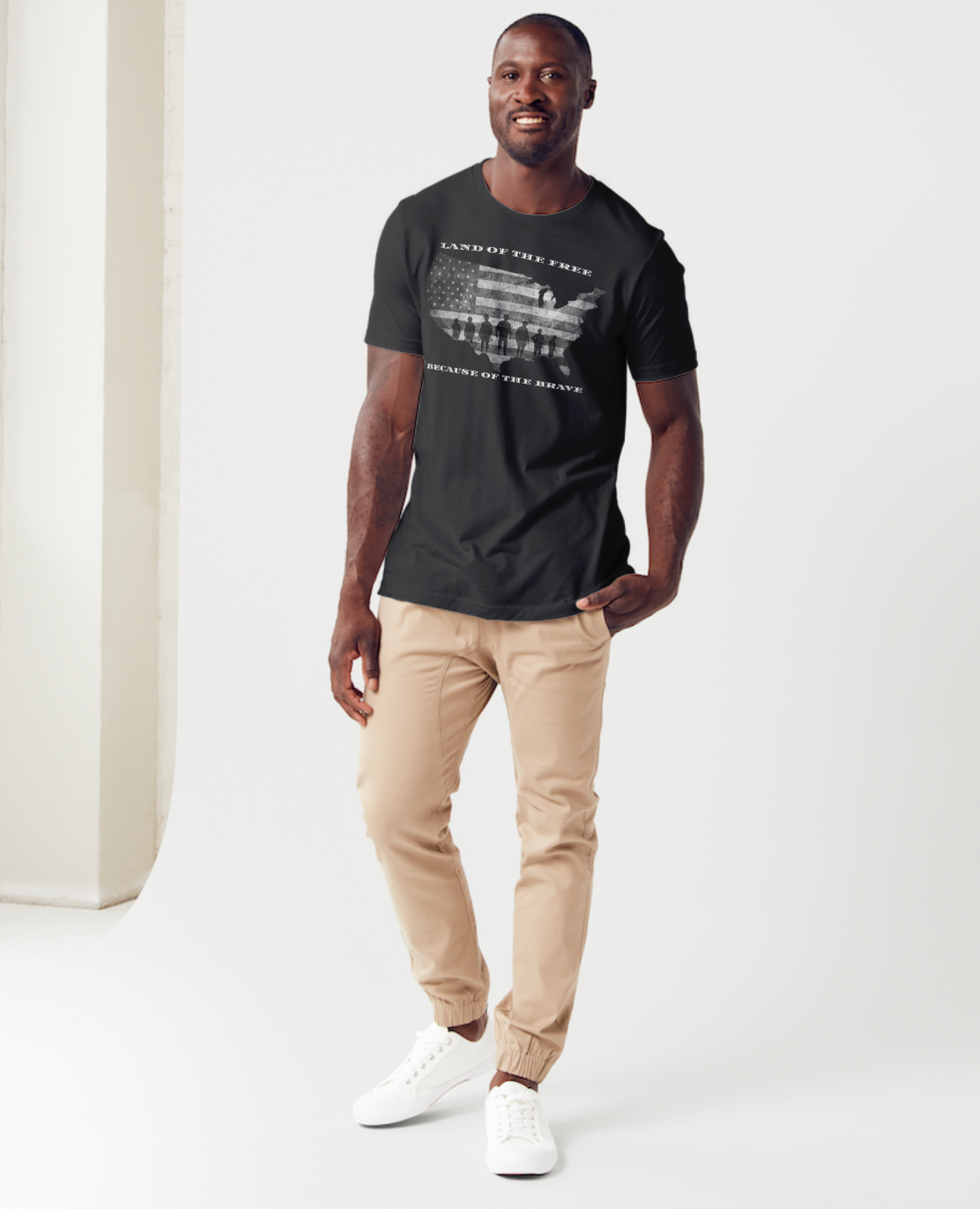 Land of the Free Because of the Brave Short Sleeve T-Shirt